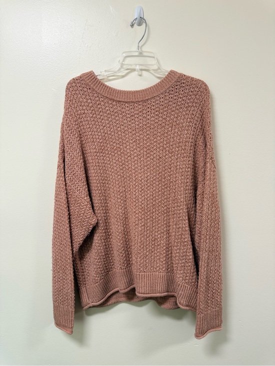Universal Thread Sweaters - Universal Thread Women's Waffle-Knit Scoop Neck Sweater in Rose